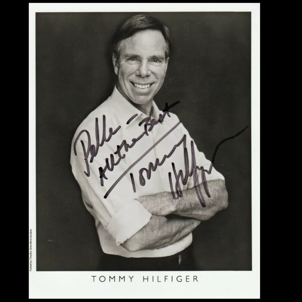 Autographed Tommy Hilfiger B&W Photo